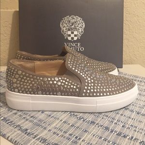 SOLD- New Vince Camuto Kindra suede stud slip on